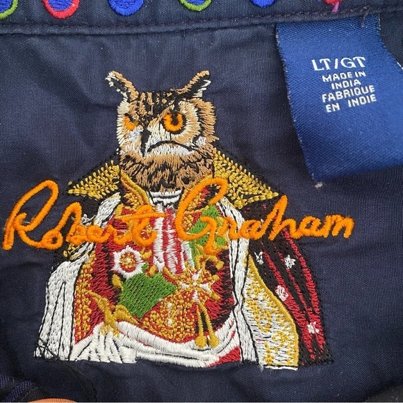 ROBERT GRAHAM 'A MAN'S HAT' SHIRT SIZE LT - Picture 7 of 9